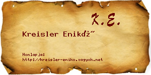 Kreisler Enikő névjegykártya